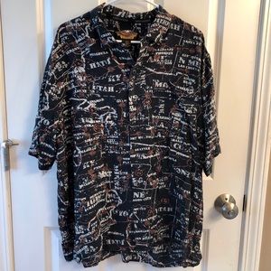 Vintage Harley Davidson Hawaiian Shirt XL